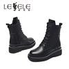 LESELE|莱思丽冬季新款百搭粗跟短筒机车马丁靴 LD7685图片