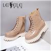 LESELE| 莱思丽新款 真皮系带粗跟短靴 LD6795图片