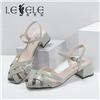 LESELE|莱思丽2022夏季新款时尚镂空鱼嘴真皮女凉鞋 LB6970图片