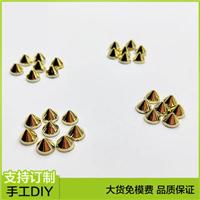 广州意昂饰品 abs子弹头塑料铆钉 7mm衣服扣子塑料铆钉 鞋面锥形金色饰品铆钉图片