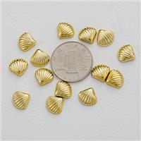 厂家直销 金黄贝壳撞钉 塑胶面+铁底钉 箱包皮具饰品铆钉配件 10.73mm图片