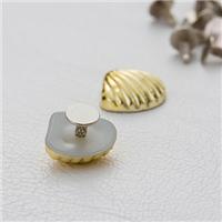 厂家直销 金黄贝壳撞钉 塑胶面+铁底钉 箱包皮具饰品铆钉配件 10.73mm图片