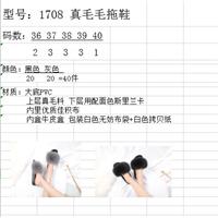 真毛毛拖鞋，淘宝尾单处理图片